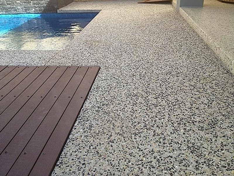 polished concrete outdoor area
