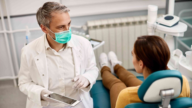 dental office flooring in background