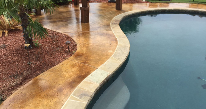 polished concrete pool